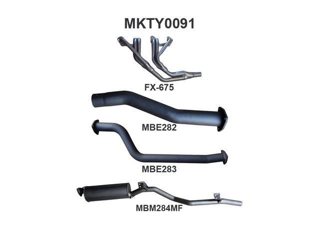 Manta 2.5" Exhaust With Extractor Fits Landcruiser FJ75