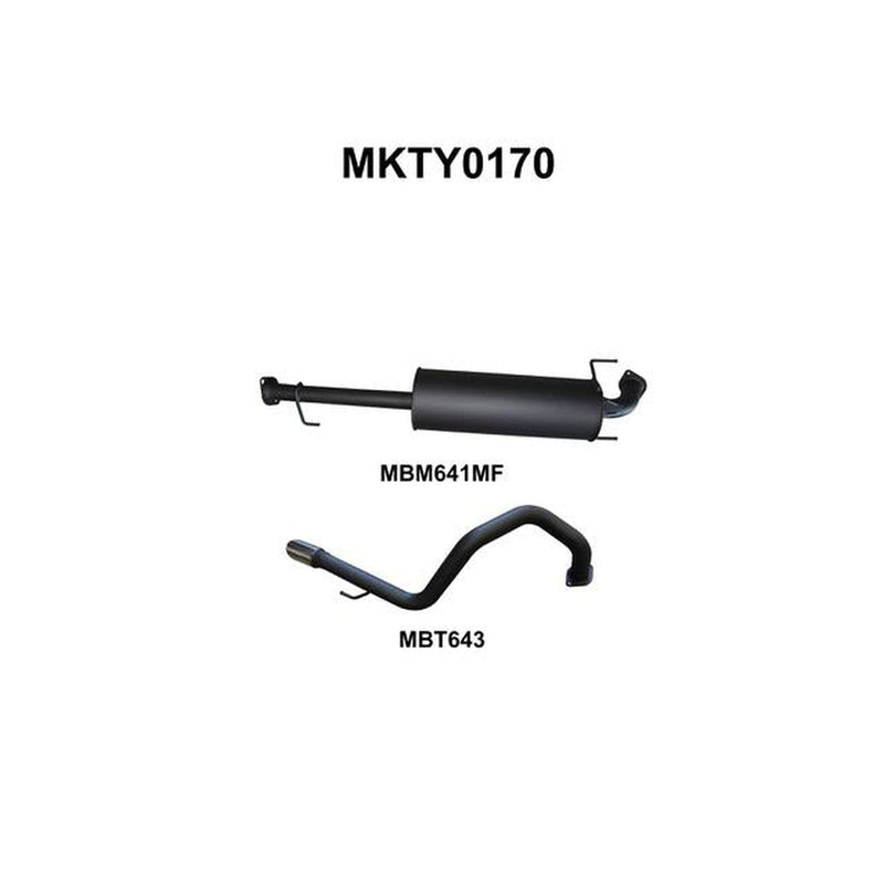 Manta 2.5" Cat Back Exhaust Quiet Fits FJ Cruiser V6