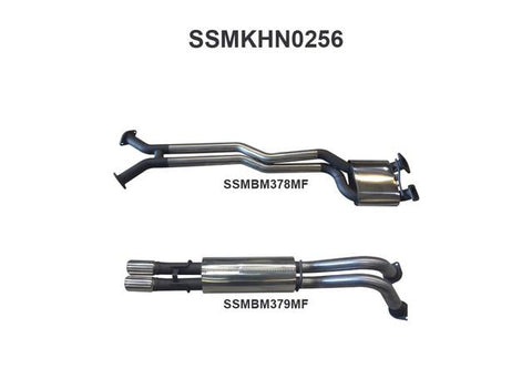 Manta 2.5" Dual Cat Back Exhaust Quiet Fits VY VZ V8 1 Ton