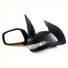 Black plastic manual door mirror with integrated led turn signal for nissan navara pathfinder 2004-2014 showing back side