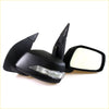Black plastic manual door side-view mirror with integrated led turn signal for nissan navara pathfinder 2004-2014