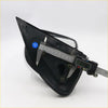 Black plastic manual door wing mirror housing with digital caliper for toyota hilux 2005-2012 shown from back