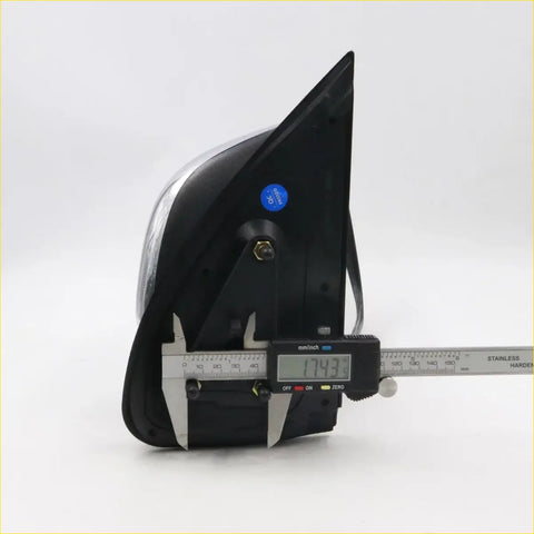 Black plastic manual door wing mirror housing with clear lens and blue sticker for toyota hilux 2005-2012