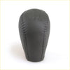 Black leather manual gear shift knob with stitched detailing and embossed gear pattern for toyota hilux 2004-2010