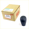 Black leather manual gear shift knob for toyota hilux 2004-2010 with stitched detailing and embossed gear pattern