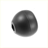 Manual gear stick shift knob for toyota land cruiser made of black rubber with a smooth textured grip and central hole