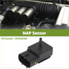 Black plastic map sensor for Toyota Avensis 2003 with rectangular body integrated connector and small tube