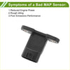 Black plastic map sensor with two mounting tabs and rectangular connector for toyota dyna xzu508 1999-2021