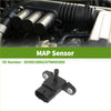 Black plastic map sensor for toyota dyna xzu508 with rectangular connector and two mounting tabs shown from back side