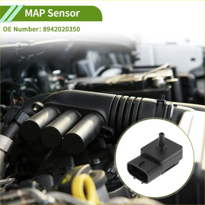 Black plastic map sensor with rectangular body and cylindrical tube for toyota premio 2005 use