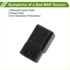 Black plastic map sensor with rectangular body and integrated connector for toyota premio 2005