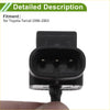 Black plastic electrical connector for map sensor used in toyota tercel 1996 to 2003 shown from the back side
