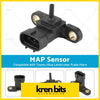 Black plastic map sensor with gold metal fittings for toyota hilux kun26r prado and hiace vehicles