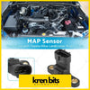Black plastic map sensor with brass mounting fittings suitable for toyota hilux kun26r 3l 1kd-ftv and hiace
