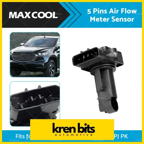 Black plastic 5-pin mass air flow meter sensor for ford pj pk ranger mazda b3000 bt50 3l shown from back side
