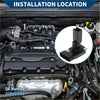 Black plastic mass air flow sensor with rectangular connector and cylindrical intake port for toyota previa 2006-2016