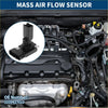 Black plastic mass air flow sensor with rectangular connector and cylindrical element for toyota previa 2006-2016