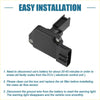 Black plastic mass air flow sensor with rectangular body and electrical connector for toyota tacoma 1997-2000