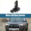 Black plastic mass airflow sensor with rectangular connector and mounting bracket for toyota 4runner 2010-2022 5 pins