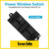 Black plastic master power window switch 10 pin for front right side suitable for ford ranger mazda bt-50