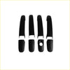 Set of four matte black plastic door handle covers with smooth finish for ford ranger and everest models