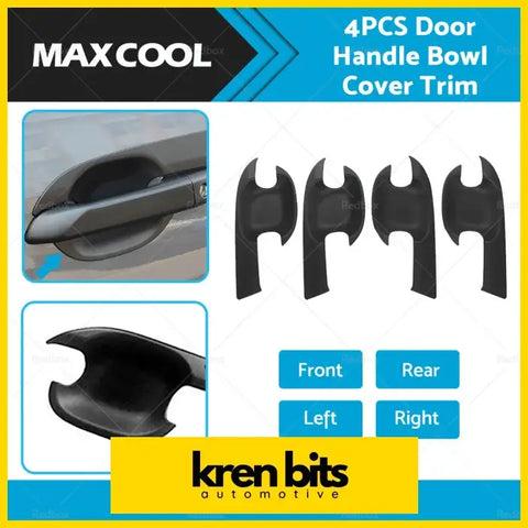 Matte black plastic door handle bowl cover trims for isuzu d-max front and rear left and right car doors