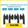 Matte black plastic door handle bowl cover trims for isuzu d-max exterior with a sleek matte finish
