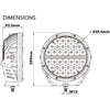 Maxi Trac 4x4 LED Spot Round Driving Light 12/24V 34 LED