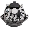 Silver metallic maxpeedingrods 12 v 85 a alternator with black plastic parts and wiring for holden cars
