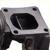 Black cast iron engine manifold with four holes and central intake port for maxpeedingrods gt1544z turbo charger