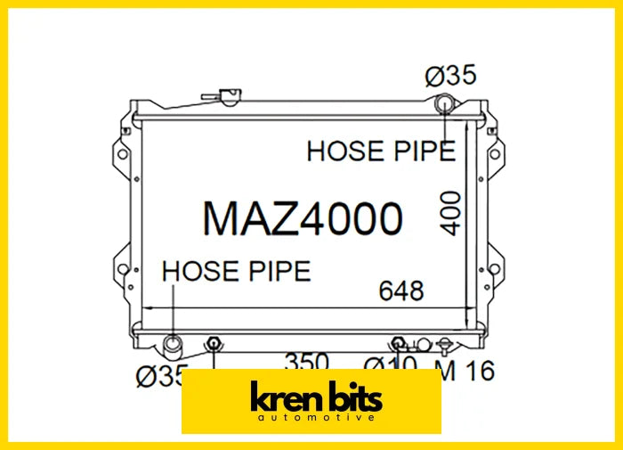 Mazda B-Series / Bravo Petrol & Diesel 1991-1996 Radiator