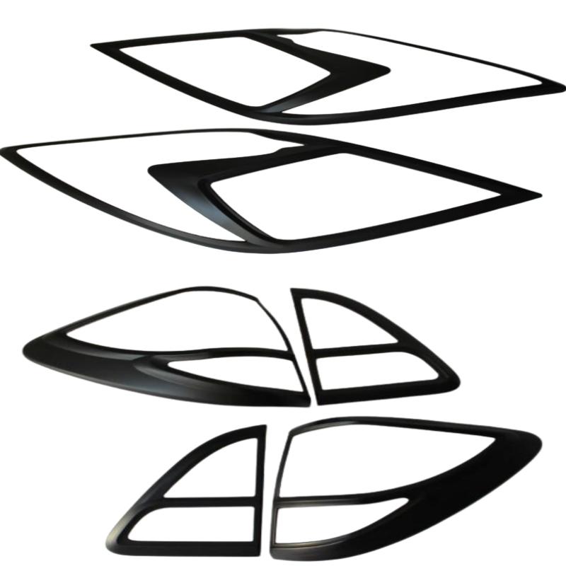 Headlight & Taillight Covers Matte Black for Mazda BT-50 (2012-2020)