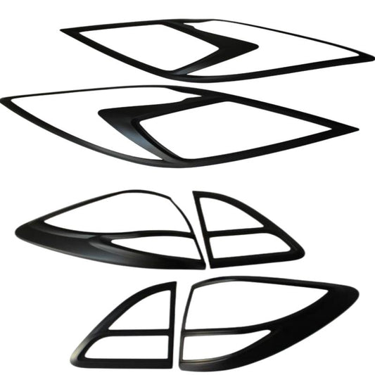 Headlight & Taillight Covers Matte Black for Mazda BT-50 (2012-2020)