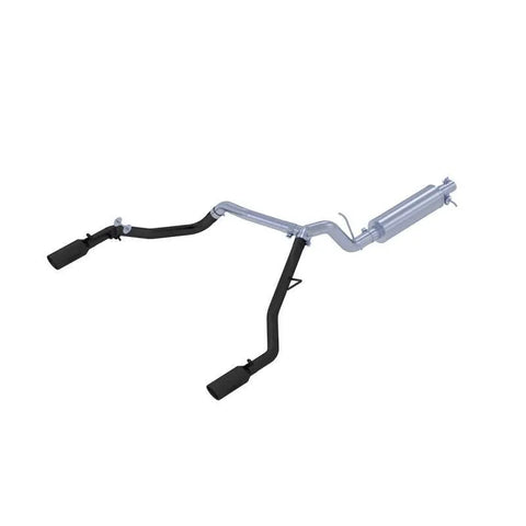 MBRP MBRP 19-20 Ford Ranger 2.3L 3in Dual Split Rear Outlet 4in OD Tips Black Coated Cat Back Exhaust
