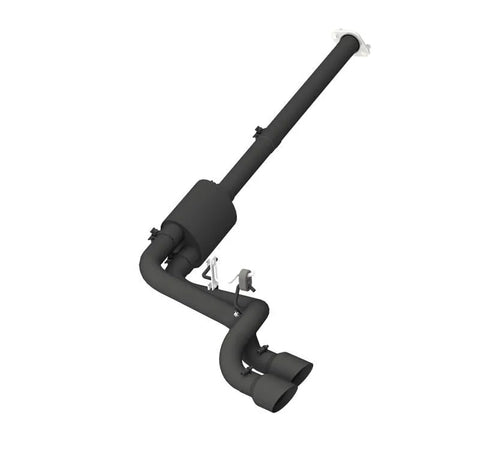 MBRP MBRP 09-14 Ford F150 Pre-Axle 4.5in OD Tips Dual Outlet 3in Black Coated Cat Back Exhaust — fits Ford F-150 Gen 7