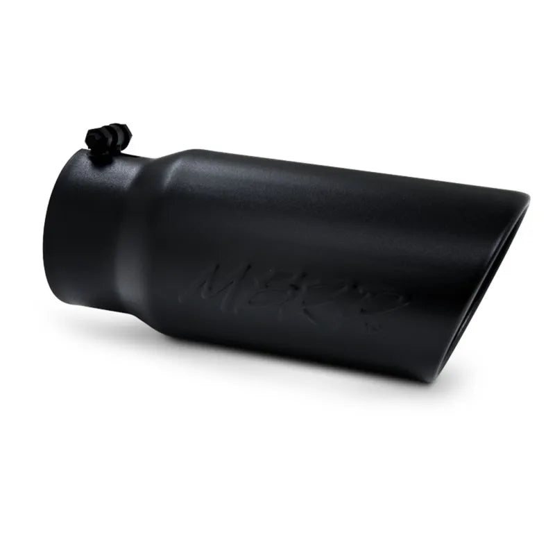 MBRP MBRP Universal Tip 5 O.D. Angled Rolled End 4 inlet 12 length - Black Finish