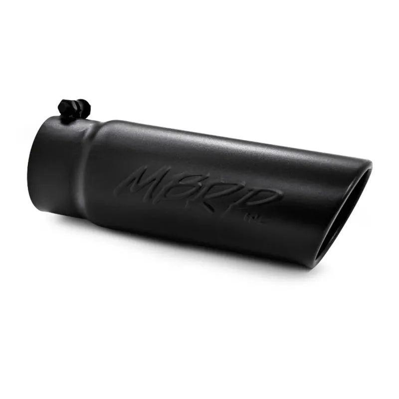 MBRP MBRP Universal Tip 4 O.D. Angled Rolled End 3.5 inlet 10 length- Black Finish