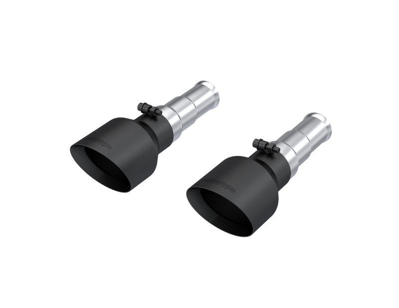 MBRP MBRP 19-24 Ram 1500 5.7L Hemi 3in Inlet 5in OD Dual Wall Angle Cut T304 BLK Tips - Pairs