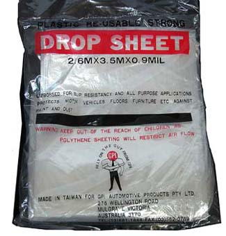 GPI Drop Sheet Plastic 2.6X3.5M (Mdrop) Mdrop
