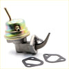 Metallic mechanical fuel pump for toyota hilux 1979-1983 with shiny iridescent top and black rubber gaskets