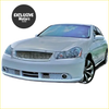 Silver infiniti g35 sedan with alloy wheels featuring mesh grill front bumper for infiniti m35 m45 nissan fuga 2006-2007