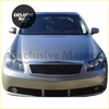 Silver metallic sedan with sleek mesh grill and angular headlights for infiniti m35 m45 nissan fuga 2006 2007 front bumper