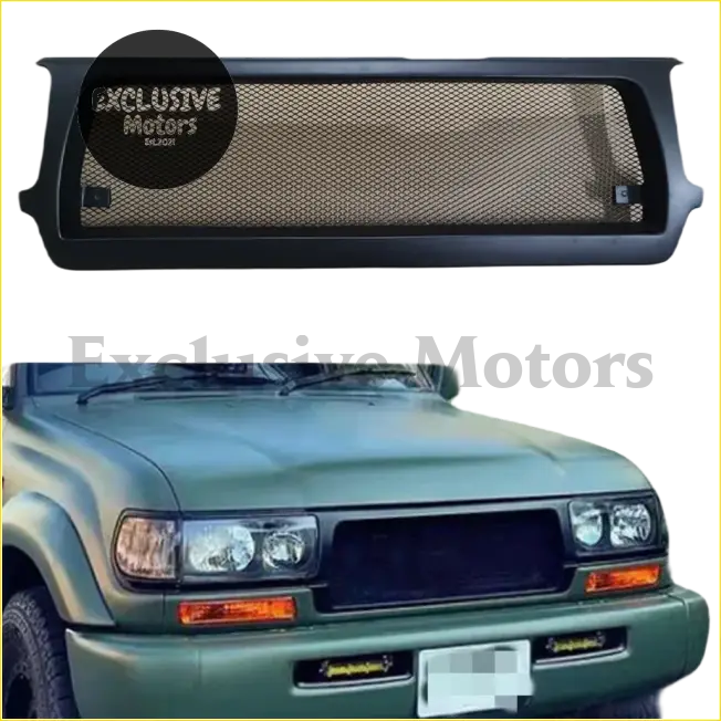 Mesh Grill for Toyota Land Cruiser Prado LC80 FJ80 FZ (1991-1997) - matte black - Exterior