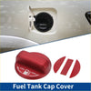 Red metal gas fuel tank cap cover sticker for toyota alphard 20 with lock and open arrows molded on surface