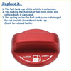 Red metallic metal gas fuel tank cap cover sticker with lock open arrows for toyota alphard 20
