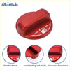 Metal gas fuel tank cap cover sticker in red metallic with lock and open arrows for toyota alphard 20