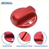 Red metallic metal gas fuel tank cap cover sticker with lock arrows and gas pump icon for toyota hiace 200 series