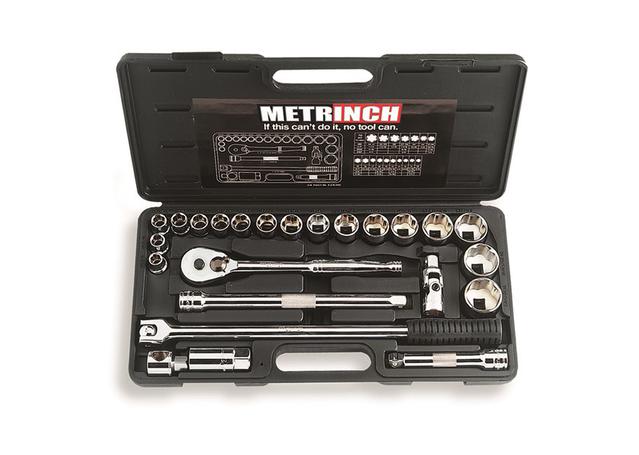 Metrinch Socket Set 1/2" Drive 24Pc MET-0405