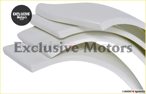 White curved plastic fender flares for mini cooper mini wheel arches miglia shown from the back side