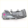 Back side of gray plastic mirror cover turn signal light housing with pink sticker and white wiring for Toyota Hilux 2015-2018